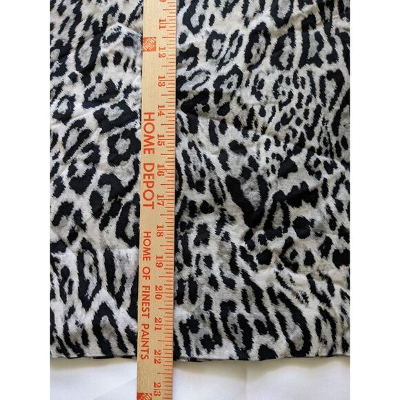 Worthington Animal Print Skirt Plus Size 22W New Leopard Cheetah Tiger Black - Picture 4 of 6
